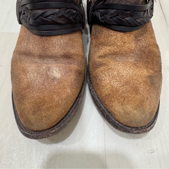 Freebird by Steven Clash Leather Ankle Boot Women's 9 Distressed Bootie Tan - Picture 5 of 15